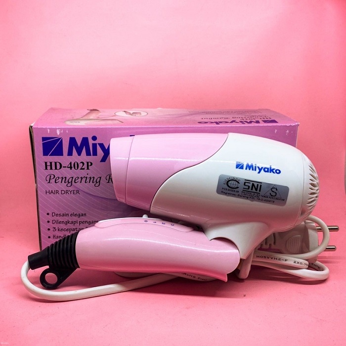 Miyako Hair dryer HD-402-P / Mesin Pengering Rambut