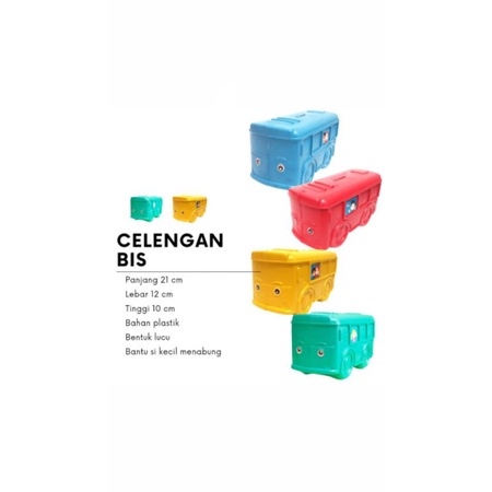 CELENGAN TABUNGAN ANAK KARAKTER BIS / CELENGAN TAYO PLASTIK / CELENGAN BUS / CELENGAN TAYO