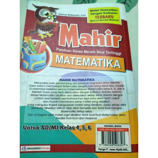 Buku Mahir matematika untuk sd/mi kelas 4,5,6