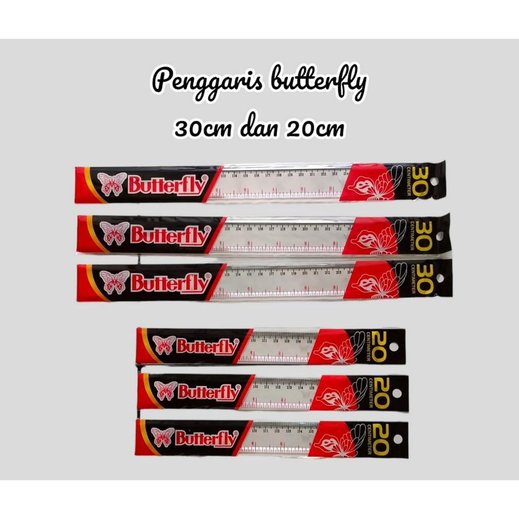 

Penggaris Butterfly Eceran 30cm dan 20cm