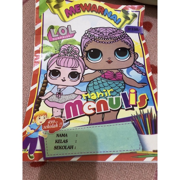 

preloved buku mewarnai dan menulis angka