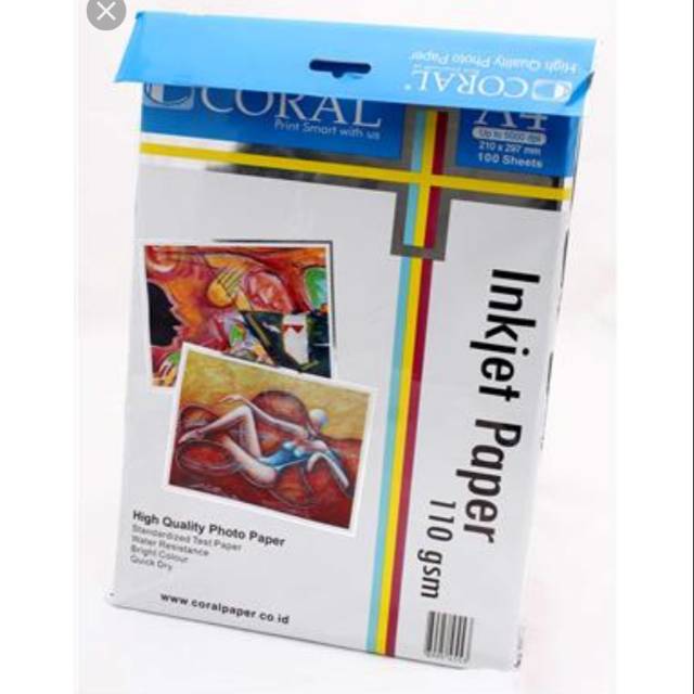 

Inkjet paper murah/ kertas injek / inkjet paper coral 110gsm