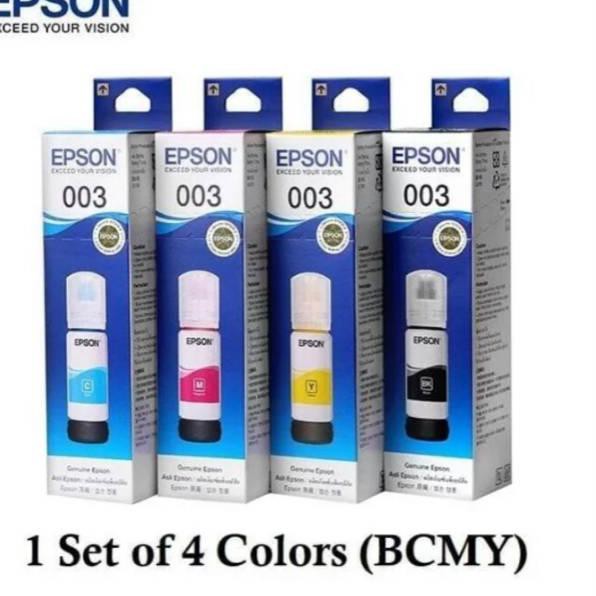 ❄ Tinta Epson 003 Black & Color Original [ 60ml ] Series L1110 L3110 L3150 L5190 ✈