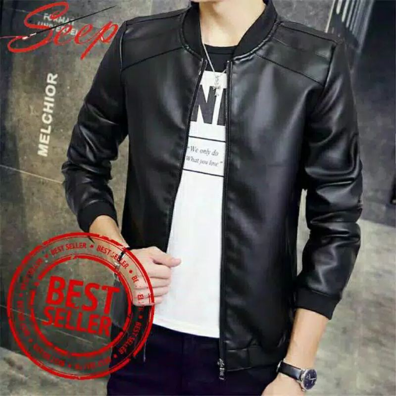 Jaket korea keren/ Jaket Kulit pria Murah / Jaket berkualitas