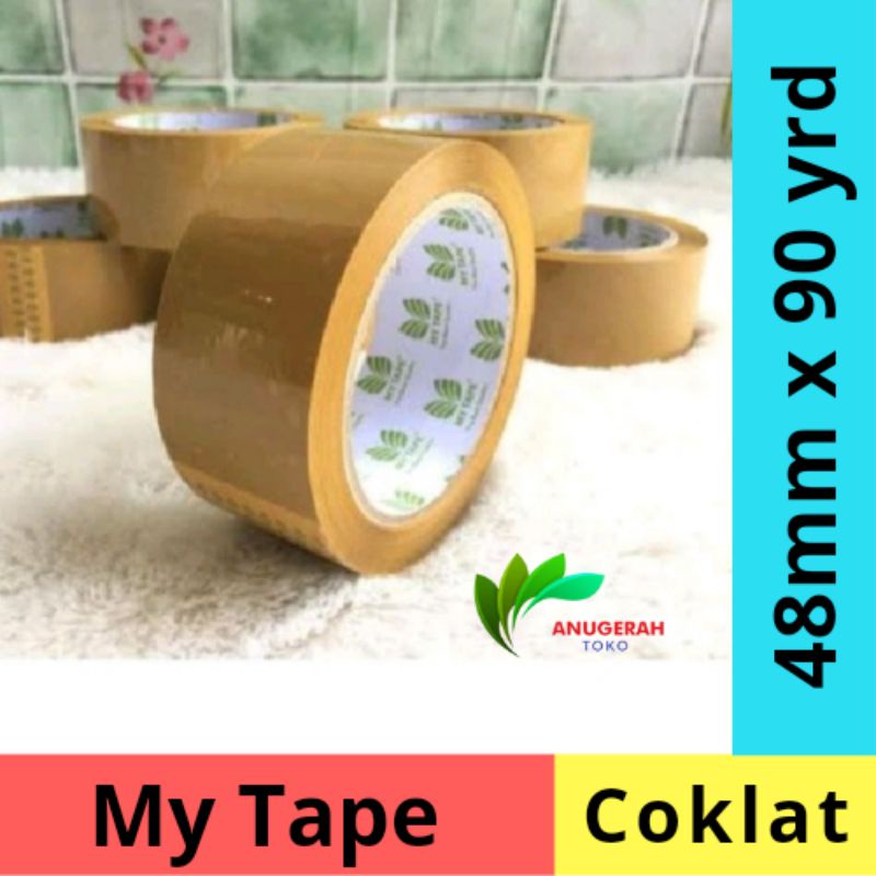 

✅ Lakban Isolasi Selotip Coklat 2 Inch x 90 yrd
