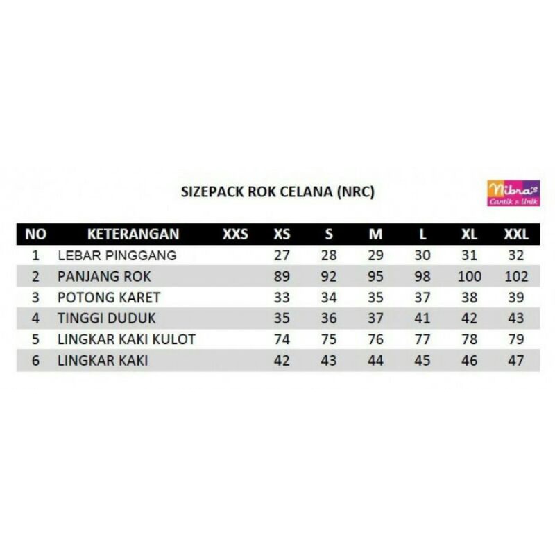 Rok Celana Nibras NRC 014