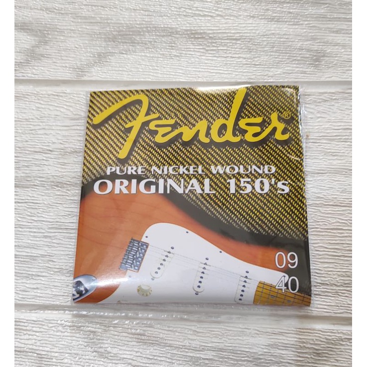 Senar gitar akustik fender satu set isi 6 senar ukuran 0.9