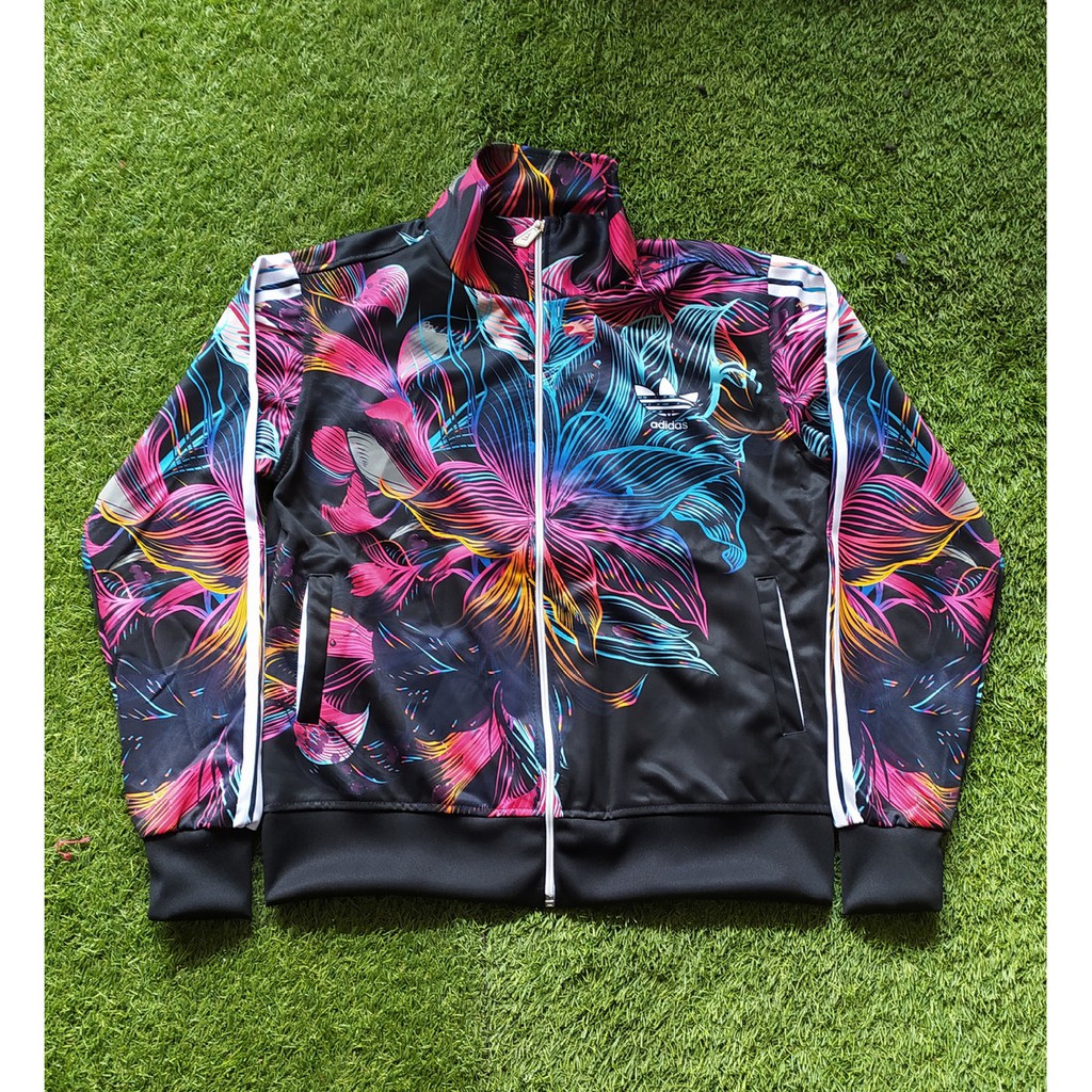 JAKET ADIDAS MOTIF BUNGA FULL PRINTING