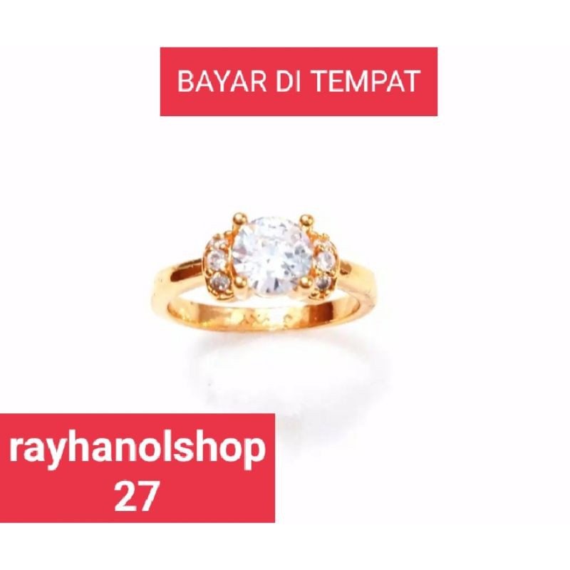 Cincin xuping mata satu permata lapis emas gold