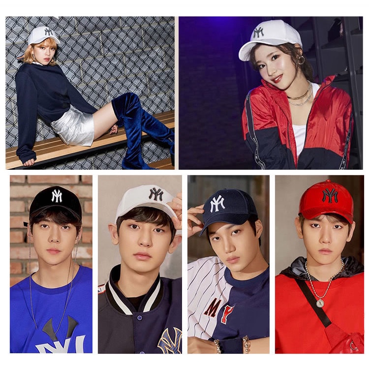 Topi baseball FASHION NEW YORK MLB pria wanita import