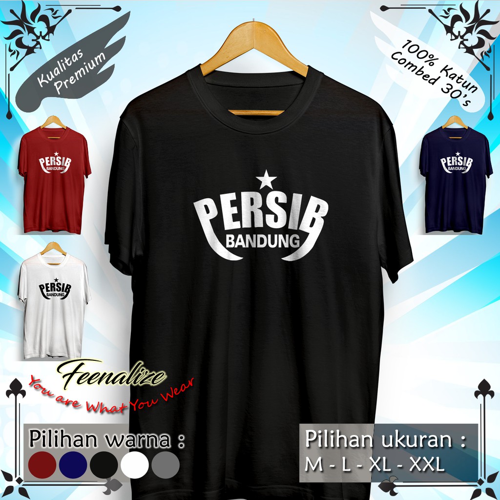 BAJU DISTRO KAOS SPORT PRIA PERSIB BANDUNG STAR