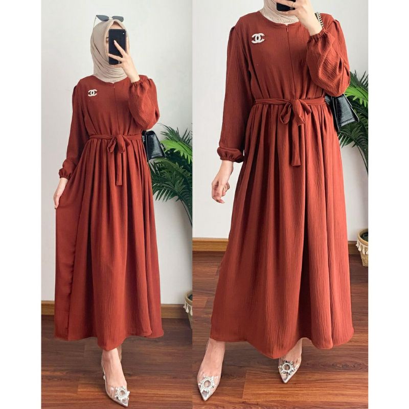 BAVINA MIDI DRESS CRINCLE AIRFLOW