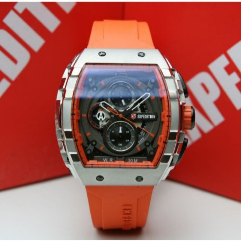 Jam Tangan Expedition E6782 MC Orange / Silver Original