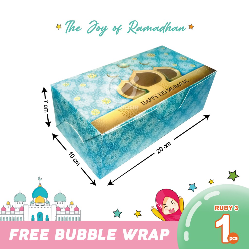 

Box Lebaran/Dus lebaran/Dos Lebaran Rubby 3 / Dus Kue Lebaran Idul Fitri (20x10x7 cm) per 1 pcs