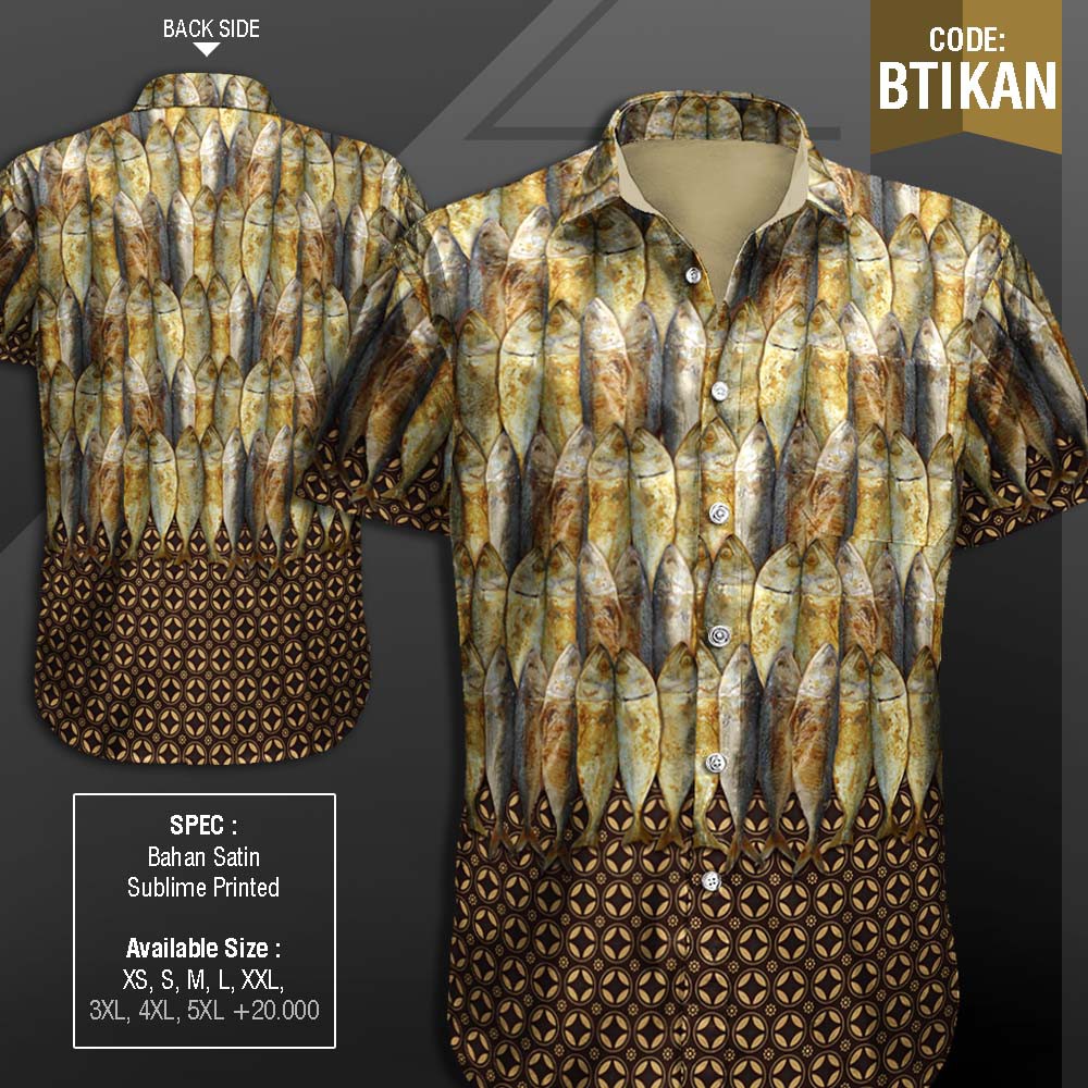 KEMEJA UNIK! BATIK KECOA, IKAN ASIN, TIKUS, CACING, KELABANG,  GURITA, CICAK. Cocok buat apa ajaa!!!