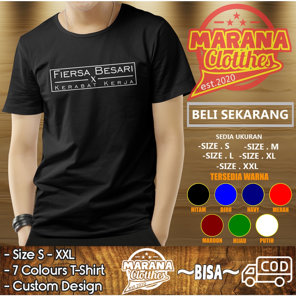 Kaos Baju Fiersa Besari x Kerabat Kerja Kaos Musik