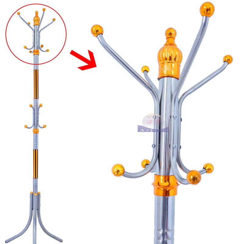 STAND HANGER STAINLESS WARNA KOMBINASI/GANTUNGAN TOPI