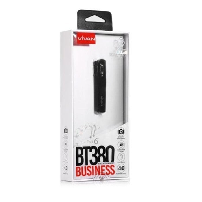 #FH033 / VIVAN BT380 BLUETOOTH HEADSET HANDSFREE BLACK ORIGINAL