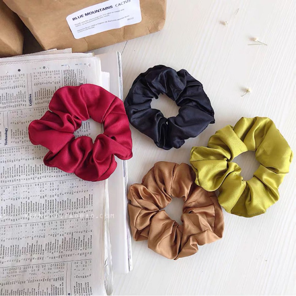 Ikat Rambut Scrunchie Mini Polos Gaya Korea/ Scrunchie / Cemol / cepol rambut/Scrunchie jumbo