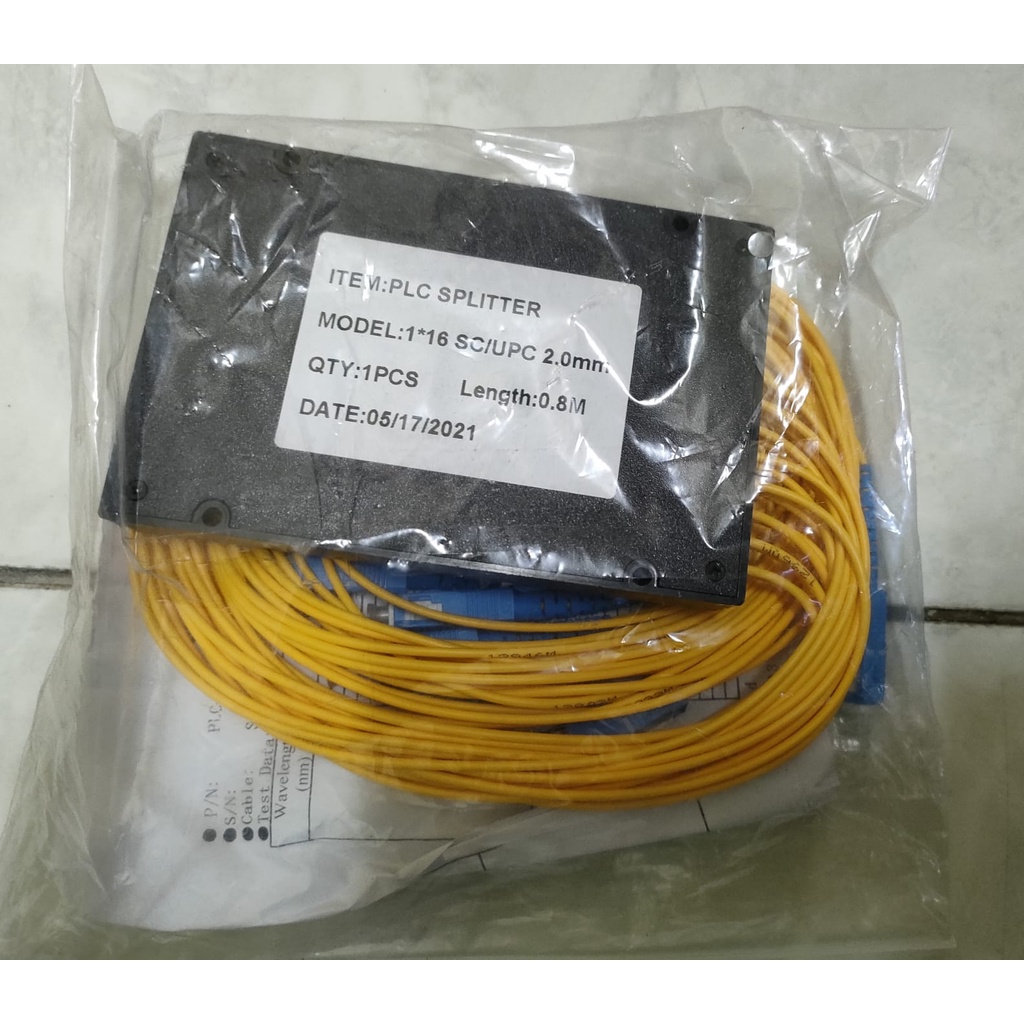 Passive Splitter Modular 1:16 Fiberoptic SC UPC Fiber Optic Pasif Splitter 1:16  FTTH FO