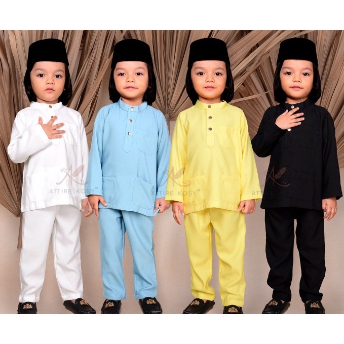 baju anak melayu teluk belanga 1-12 th