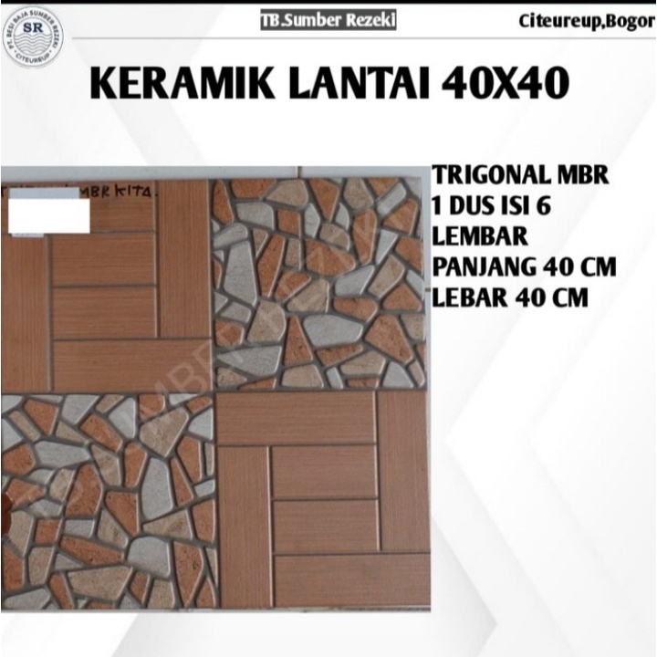KERAMIK LANTAI 40X40 KITA/KERAMIK MERANTI TRIGONAL