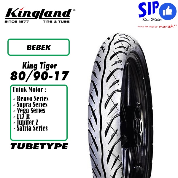 Ban motor bebek Kingland King Tiger 80 90 17 tubetype bukan tubeless