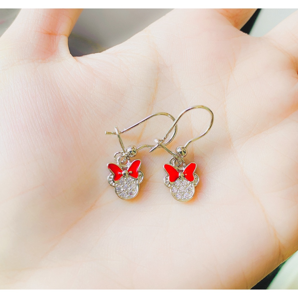 Anting Anak Mini Head Red Silver Xuping