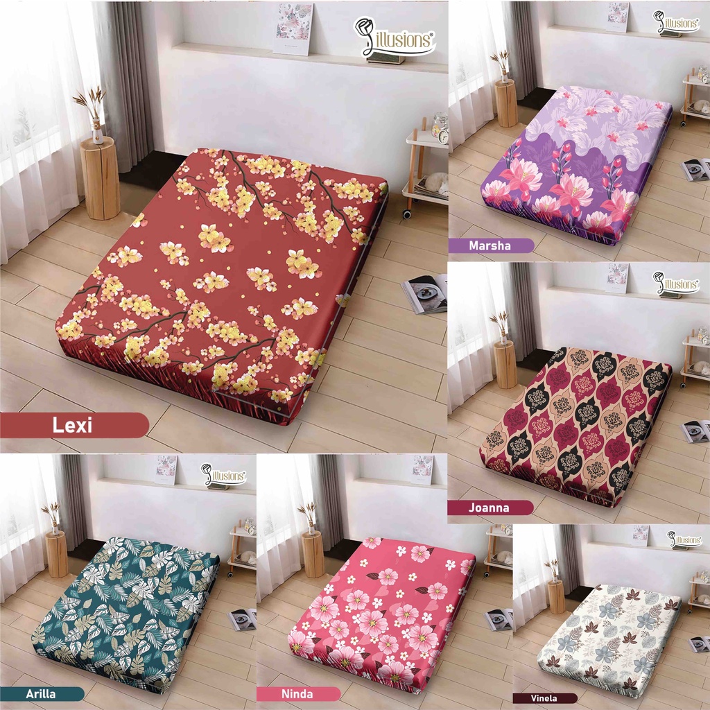 Sarung Kasur Busa Resleting ukuran 120x200 merk ILLUSION (Bisa COD)