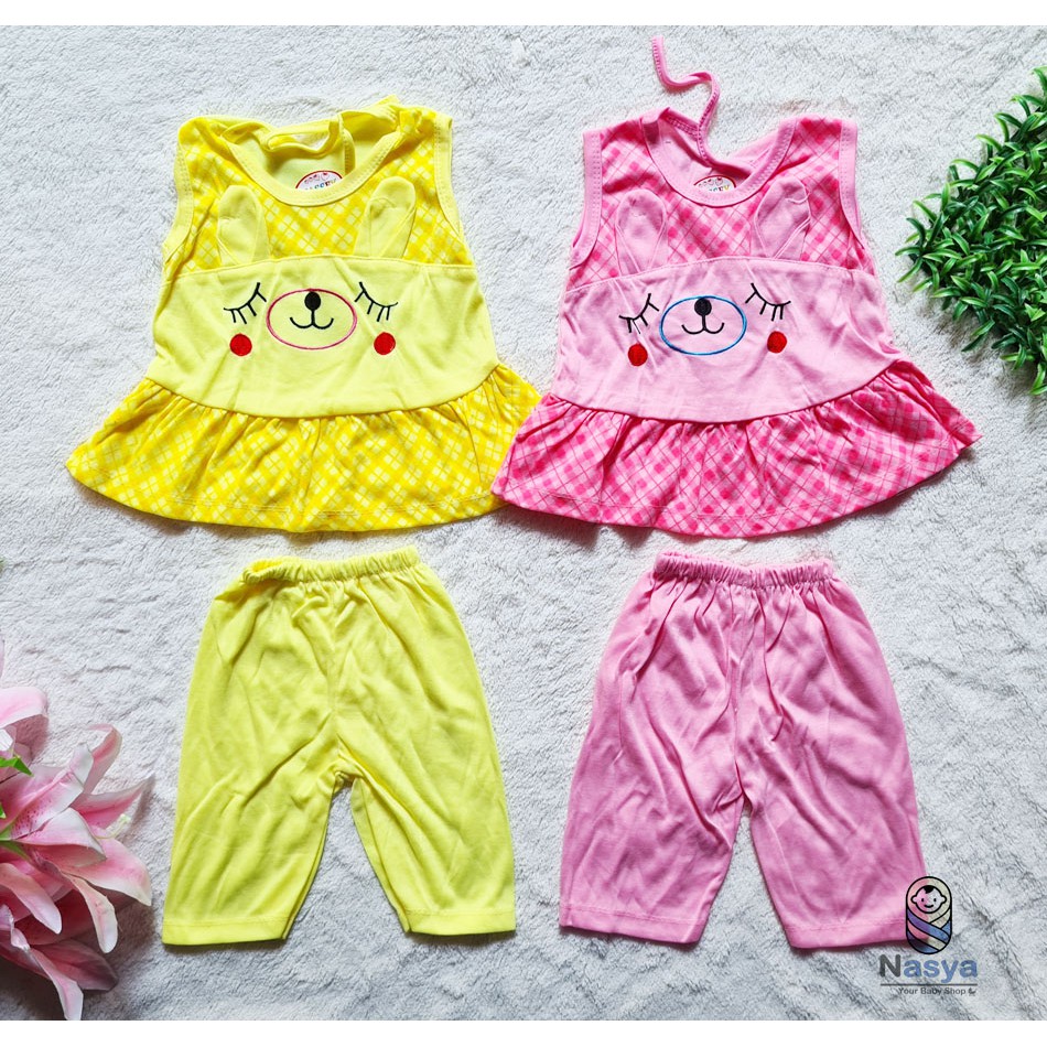  C 04 NEW Baju Bayi  Perempuan  MURAH celana  balon 3 6  