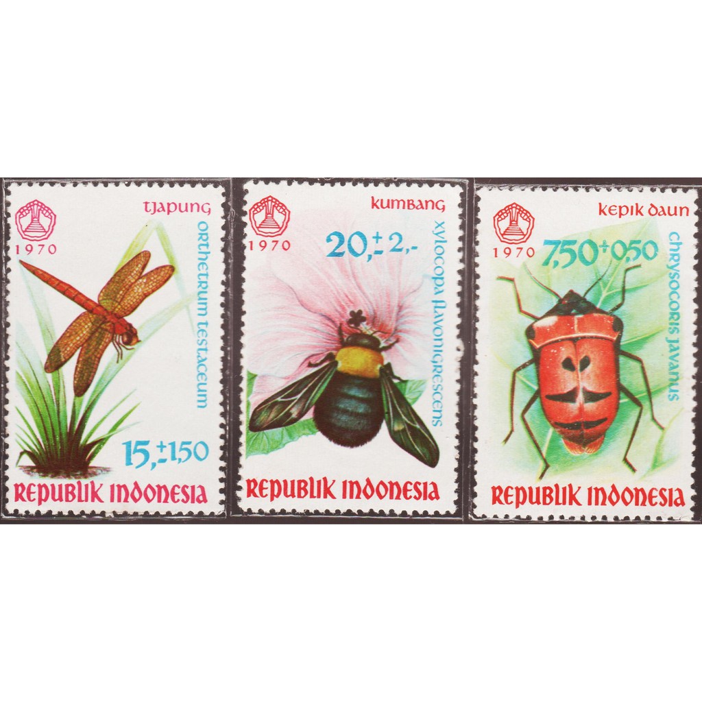 

Perangko Filateli 12126 Indonesia Mint 3v 21.12.1970 Insects