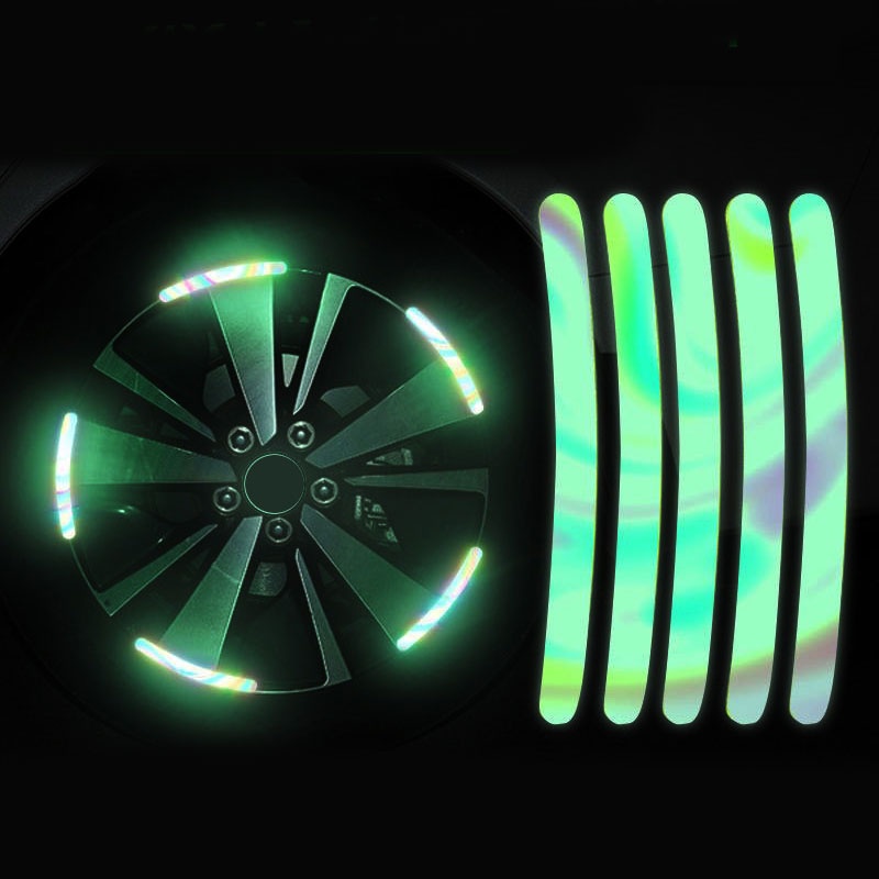 20pcs Stiker Reflektif Luminous Untuk Dekorasi Hub Velg Mobil