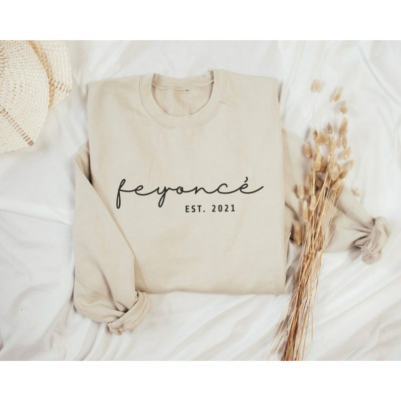 (S - 6XL) Sweater FEYONCE Engagement [CUSTOM TAHUN] Sweatshirt Bride Bridal Shower Gift COUPLE Gift For Bridal Women BIGSIZE OVERSIZE Jumbo