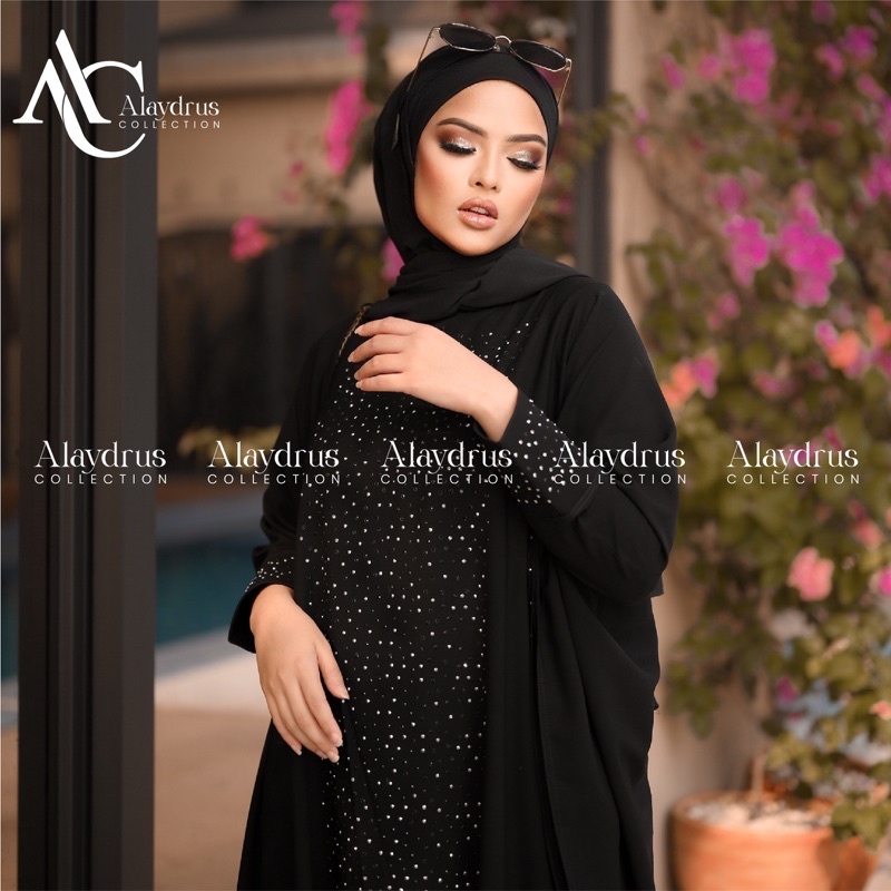 Abaya Gamis Maxi Dress Arab Saudi Bordir Zephy Turki 871