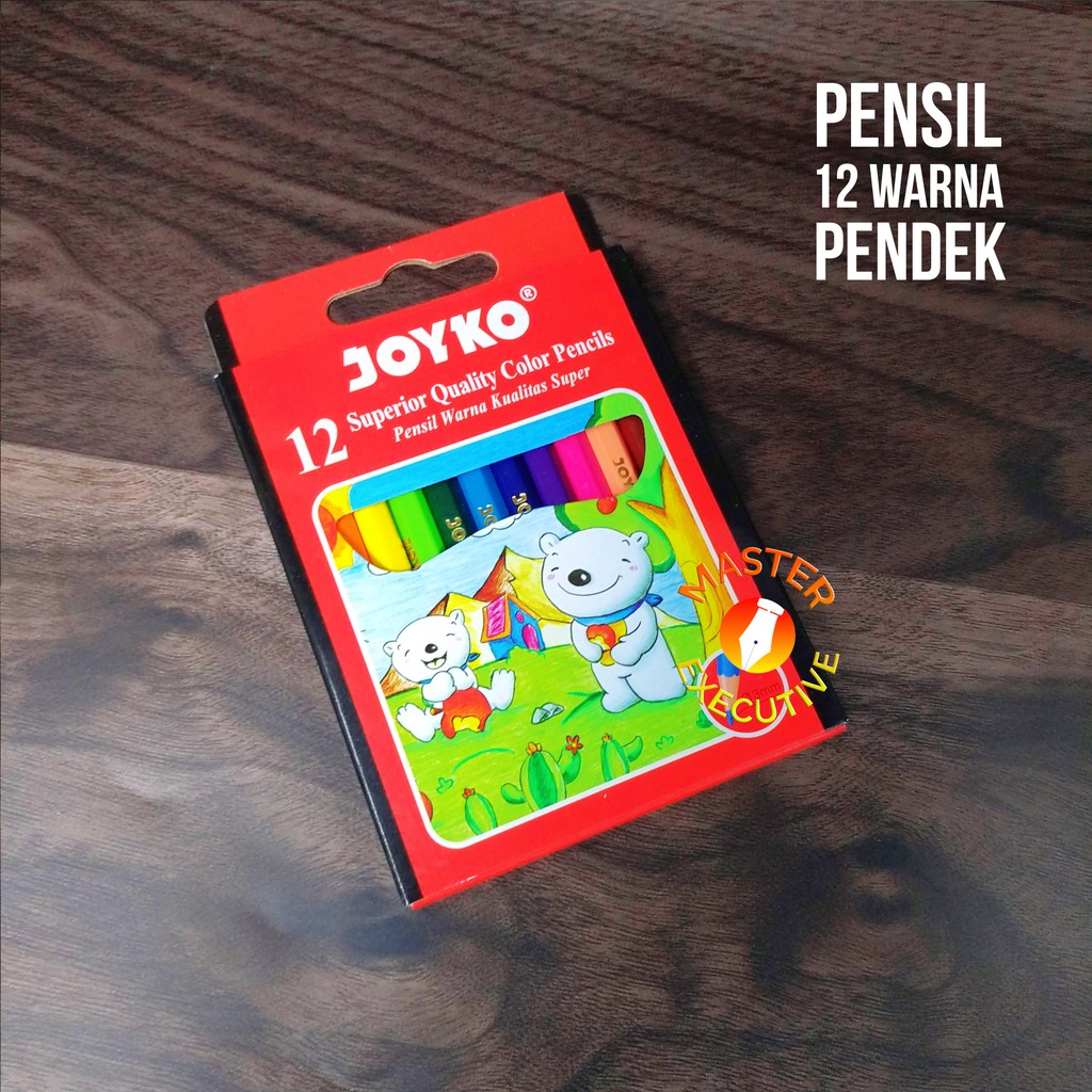 [Set] Joyko Pensil 12 Warna Pendek Superior Quality Color Pencils