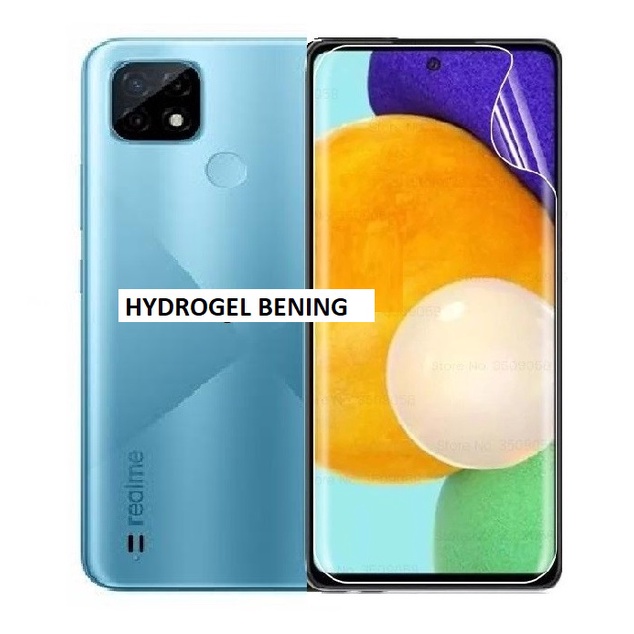 REALME C55 C55 NFC C15 C12 C11 2020 ANTI GORES HYDROGEL FULLSET CLEAR DEPAN DAN BELAKANG BENING FRONT AND BACK SCREEN GUARD JELL PELINDUNG LAYAR DAN BELAKANG ANTI JAMUR SKIN GARSKIN