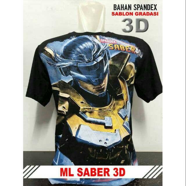 Baju Kaos Distro Game Android ML Mobile Legend Saber 2 Skin Clothing Bandung Pria  Kaos Kartun
