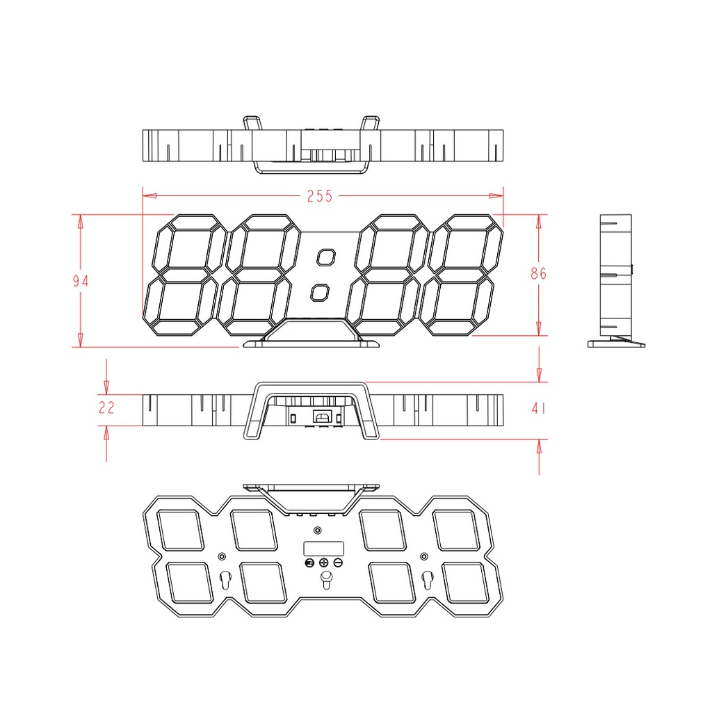 JAM MEJA LED 3D JAM DINDING ALARM MODERN MINIMALIS DIGITAL ANGKA DEKORASI MEJA PREMIUM