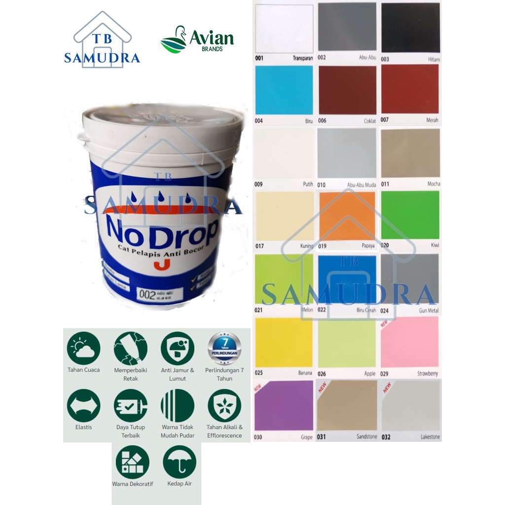 Cat Tembok NODROP Anti Bocor Tembok 1Kg Avian Brands - SAMUDRA TB