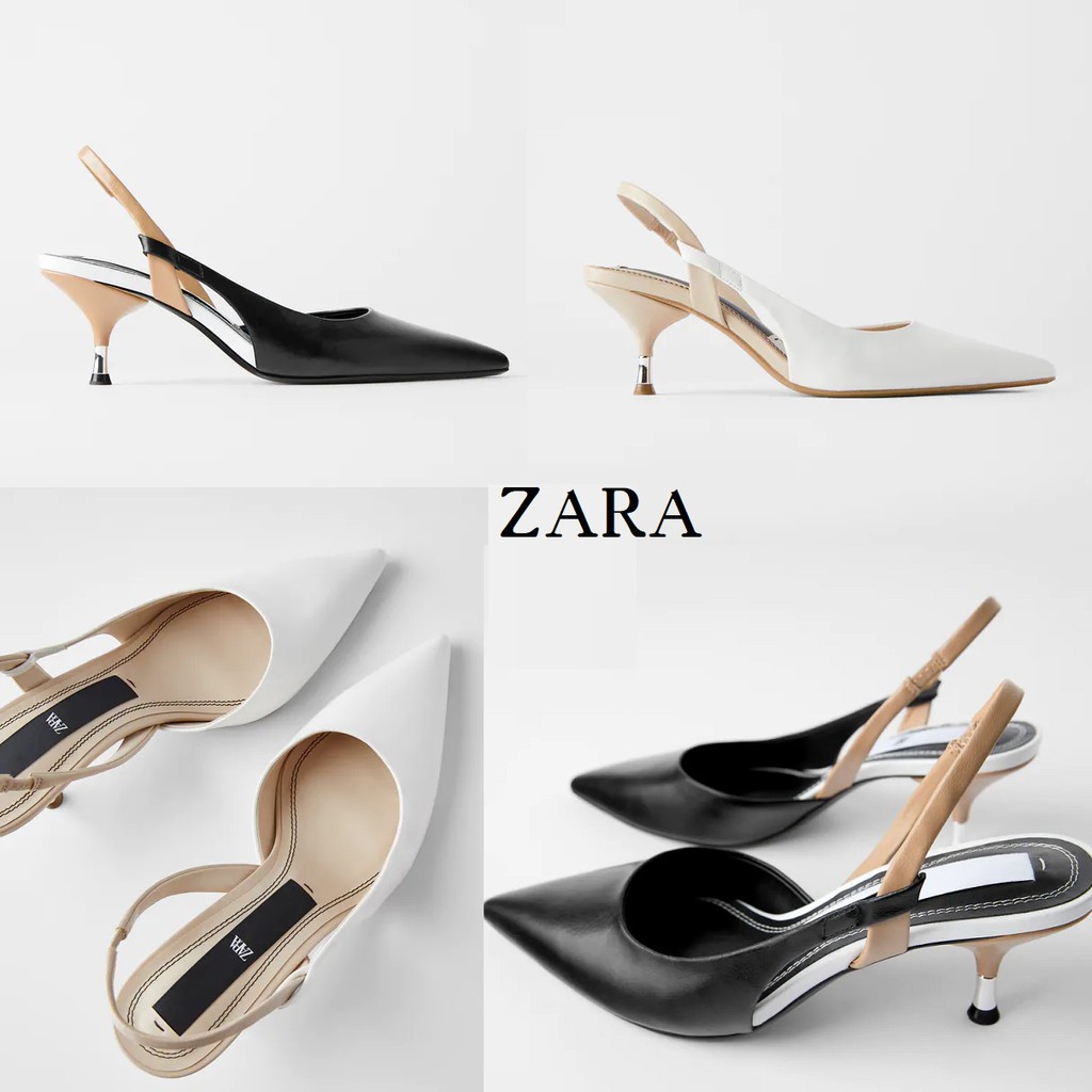 Sendal Heels Wanita 3Cm Ns-027 Zara Metal Trim Slingback Heels 1825