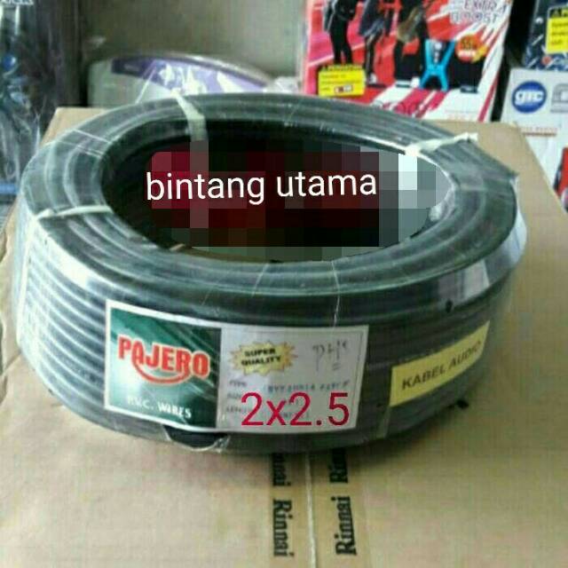 Kabel audio/kabel listrik 2x2,5 hitam(serabut)berkualitas ok