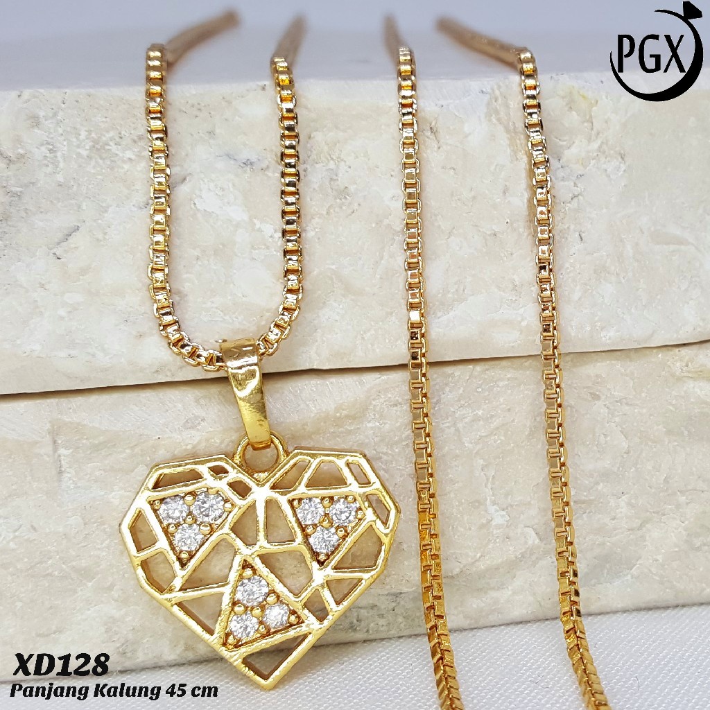 PGX Kalung Wanita Xuping Perhiasan Lapis Emas Aksesoris Fashion Premium - XD128