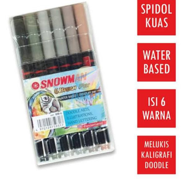 

Seda4ng Diskon|1 SET ISI 6 12 24 36 SNOWMAN BRUSHPEN BRUSH PEN KUAS KALIGRAFI WARNA |populer...,,!