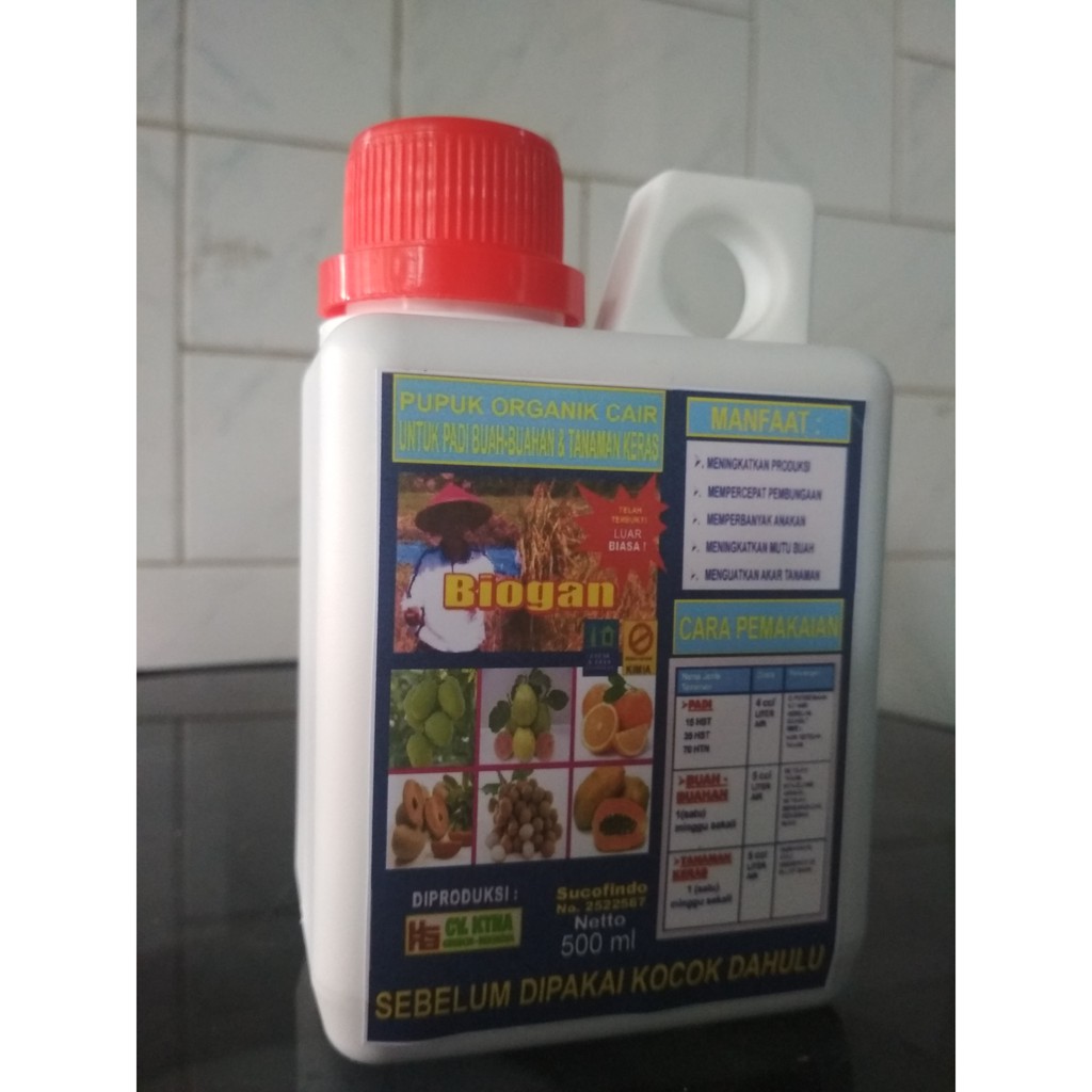PUPUK ORGANIK CAIR BIOGAN UNTUK BERMACAM TANAMAN BUAH 500ml