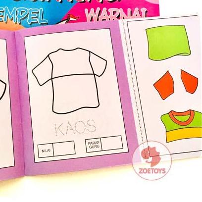 ✼ Zoetoys Buku Gunting Tempel Warnai - TK A B | Buku Belajar Anak TK PAUD BIP Gramedia ➻