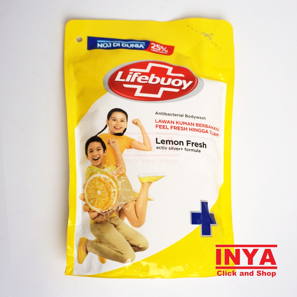 LIFEBUOY LEMON FRESH ANTIBACTERIAL BODY WASH 400ml REFILL - Sabun Cair