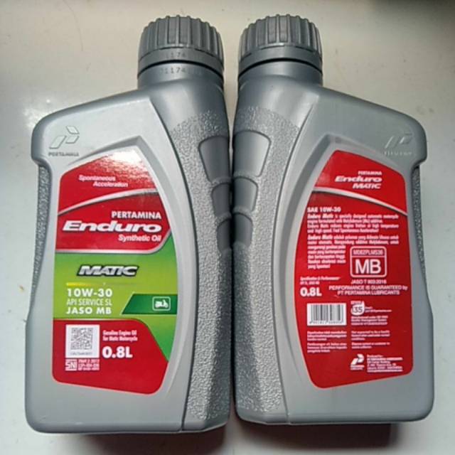 Oli mesin enduro matic SAE 10-30  0.8 lt..for all matic honda.yamaha.suzuki