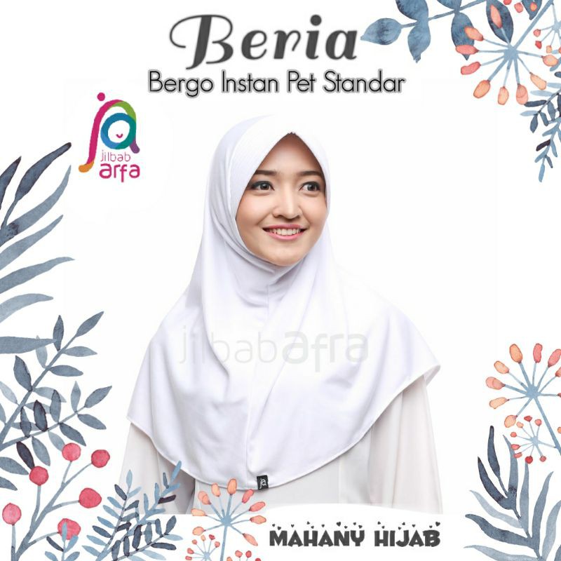 JilbabArfa Beria Bergo Warna Putih, Jilbab sekolah