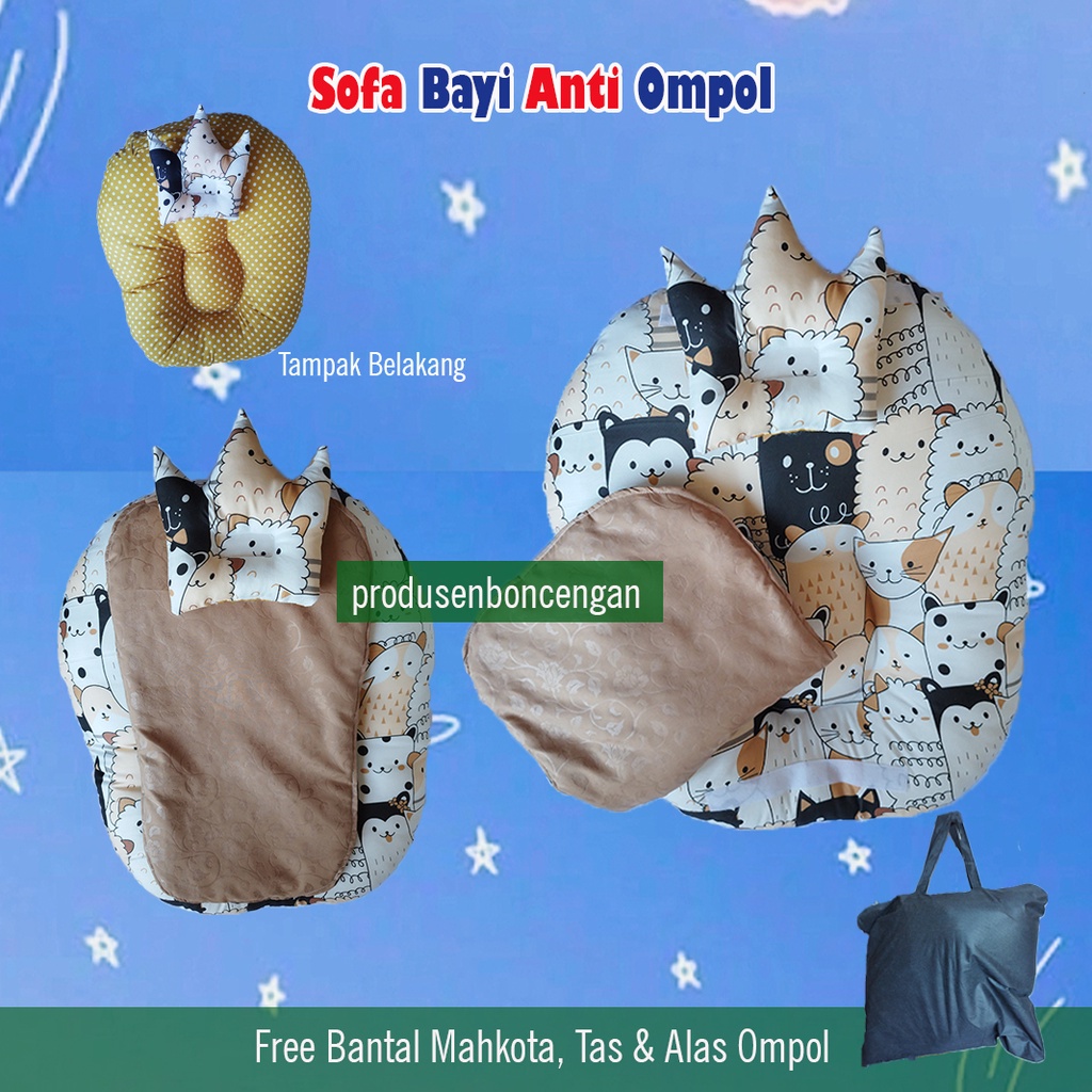 Sofa bayi Kasur Bayi Anti Ompol Sofa baby Free Bantal peyang dan Tas