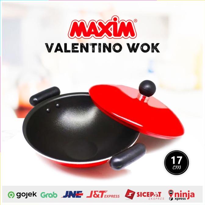 Wajan Maxim Valentino Teflon Mie Wok / Serabi 17 Cm